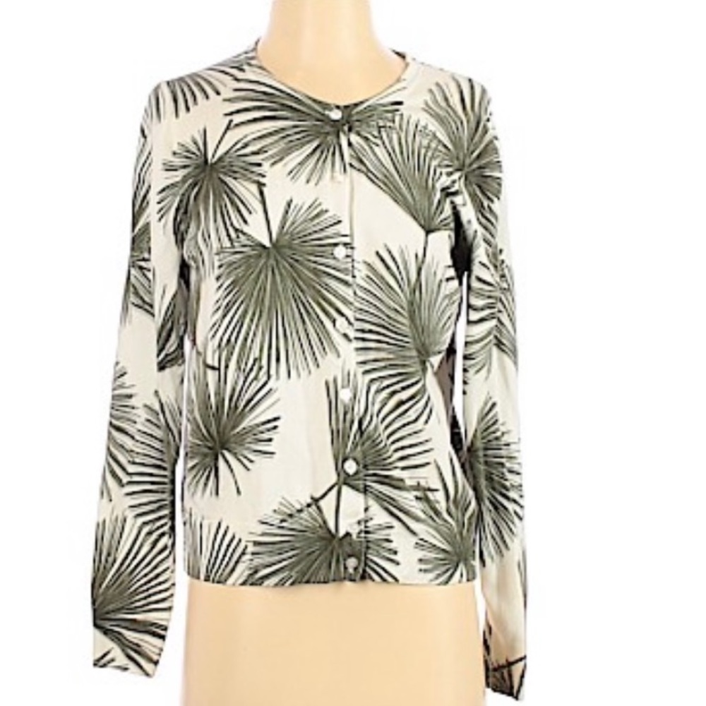 Palm print cardigan